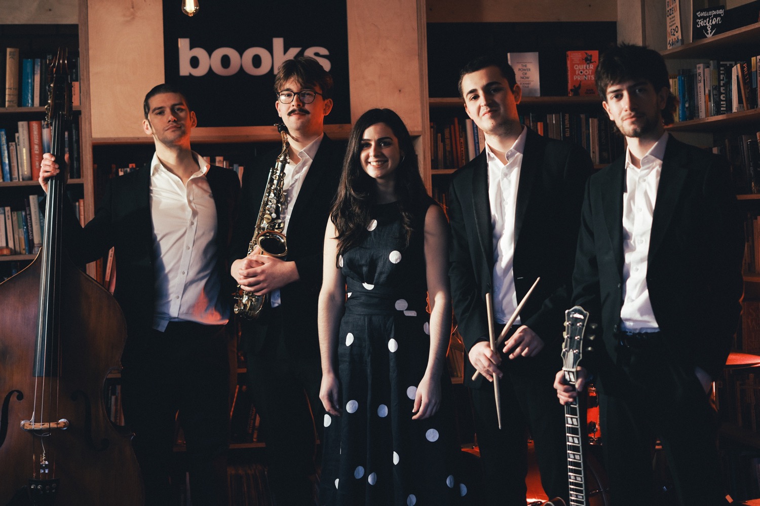 Energetic jazz group with vocalist